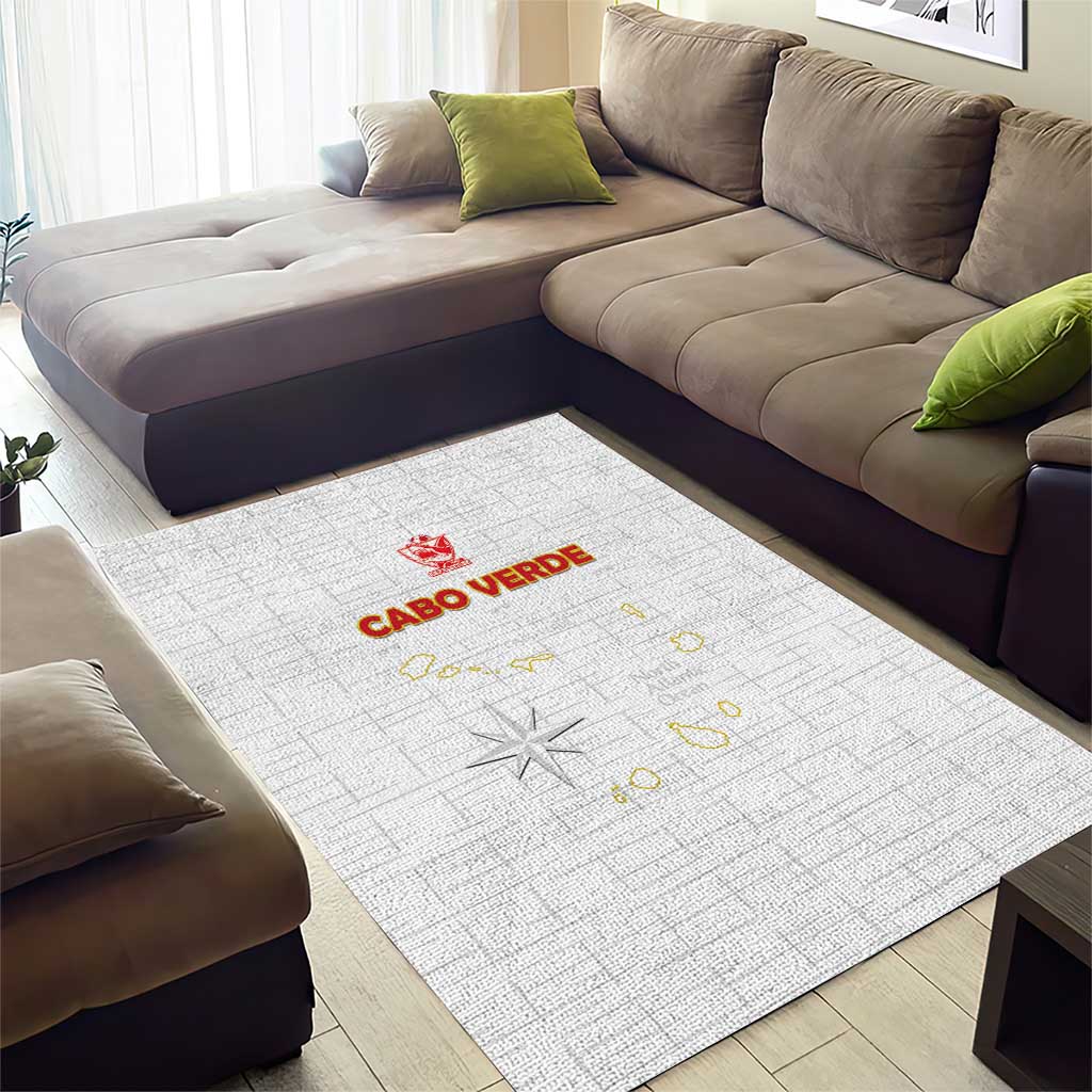 Cabo Verde Football Area Rug Go Tubaroes Azuis Go - White - African Pride