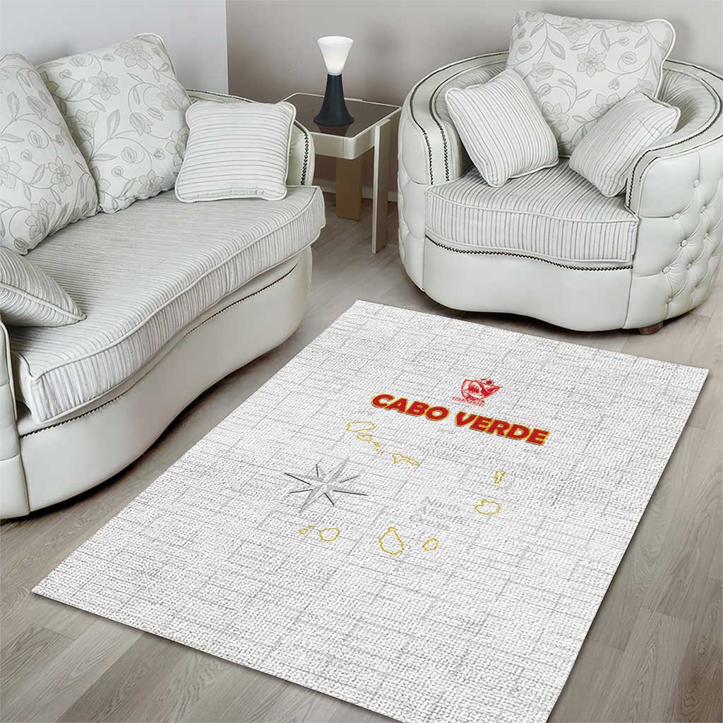 Cabo Verde Football Area Rug Go Tubaroes Azuis Go - White - African Pride