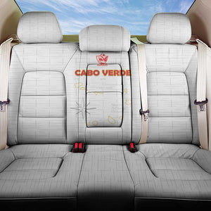 Cabo Verde Football Back Car Seat Cover Go Tubaroes Azuis Go - White - African Pride