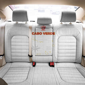 Cabo Verde Football Back Car Seat Cover Go Tubaroes Azuis Go - White - African Pride