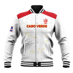 Custom Cabo Verde Football Baseball Jacket Go Tubaroes Azuis Go - White - African Pride