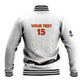 Custom Cabo Verde Football Baseball Jacket Go Tubaroes Azuis Go - White - African Pride