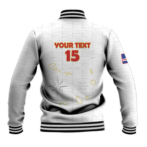 Custom Cabo Verde Football Baseball Jacket Go Tubaroes Azuis Go - White - African Pride