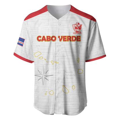 Custom Cabo Verde Football Baseball Jersey Go Tubaroes Azuis Go - White - African Pride