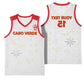 Custom Cabo Verde Football Basketball Jersey Go Tubaroes Azuis Go - White - African Pride