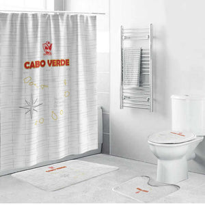 Cape Verde Football Bathroom Set Come On Tubaroes Azuis - White