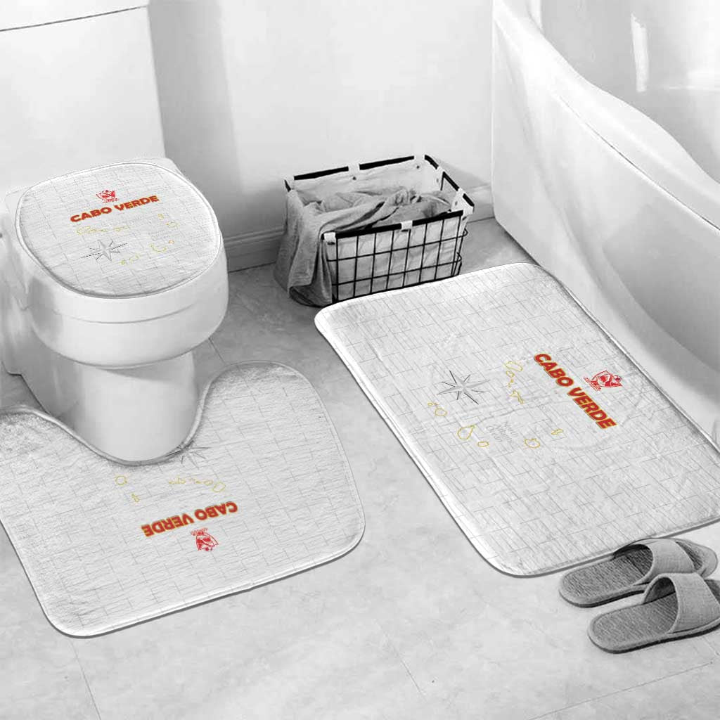 Cape Verde Football Bathroom Set Come On Tubaroes Azuis - White