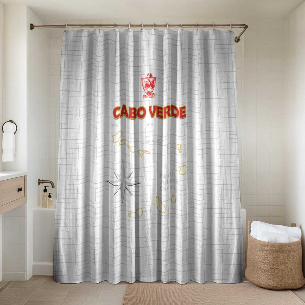 Cape Verde Football Bathroom Set Come On Tubaroes Azuis - White