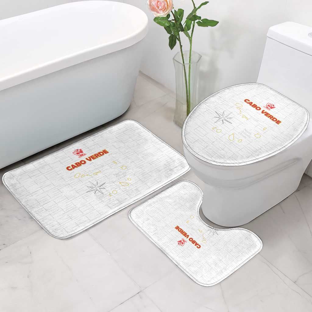 Cape Verde Football Bathroom Set Come On Tubaroes Azuis - White