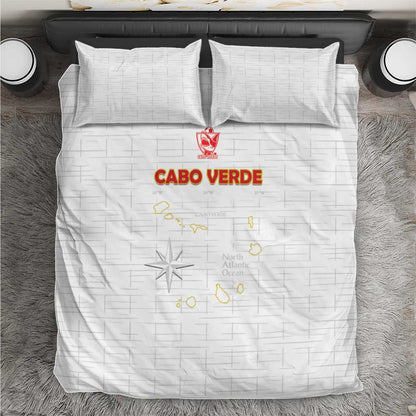 Cabo Verde Football Bedding Set Go Tubaroes Azuis Go - White - African Pride