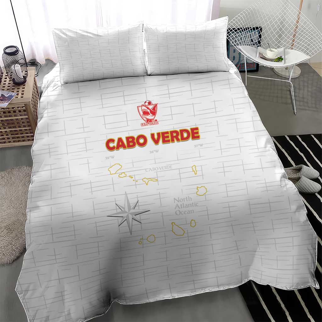 Cabo Verde Football Bedding Set Go Tubaroes Azuis Go - White - African Pride