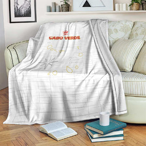 Cabo Verde Football Blanket Go Tubaroes Azuis Go - White - African Pride