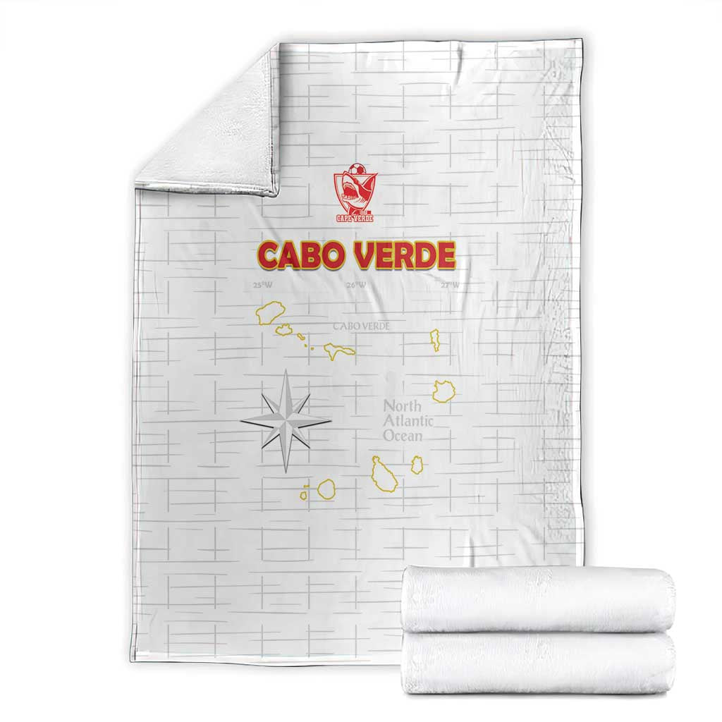 Cabo Verde Football Blanket Go Tubaroes Azuis Go - White - African Pride