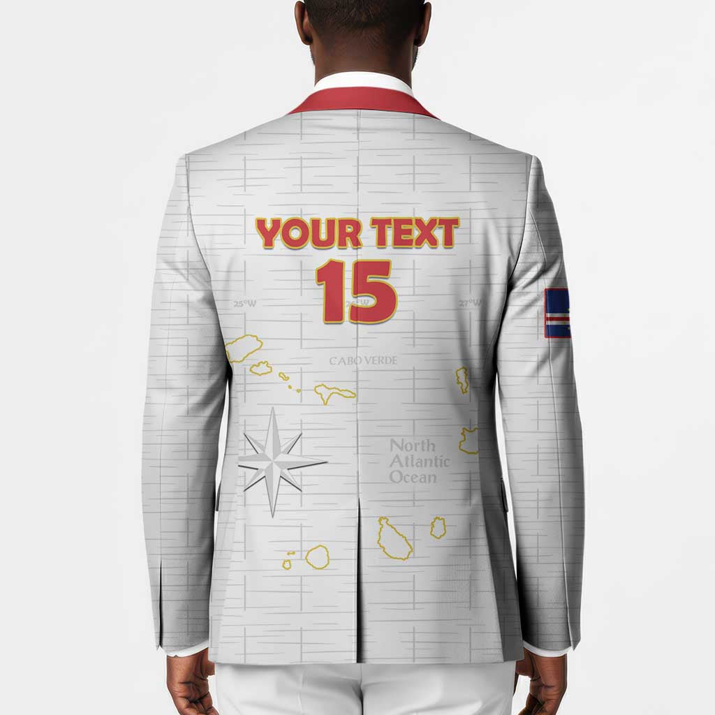 Custom Cape Verde Football Blazer Come On Tubaroes Azuis - White