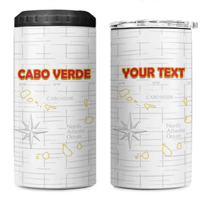 Custom Cabo Verde Football 4 in 1 Can Cooler Tumbler Go Tubaroes Azuis Go - White - African Pride