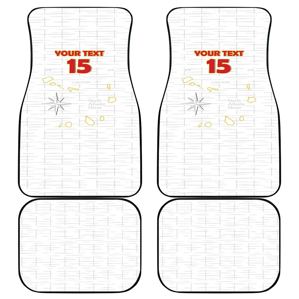 Custom Cabo Verde Football Car Mats Go Tubaroes Azuis Go - White - African Pride