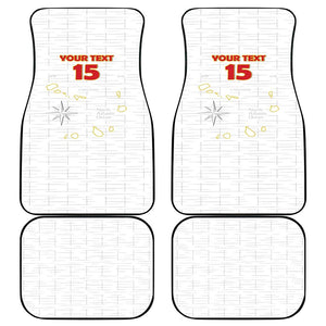 Custom Cabo Verde Football Car Mats Go Tubaroes Azuis Go - White - African Pride