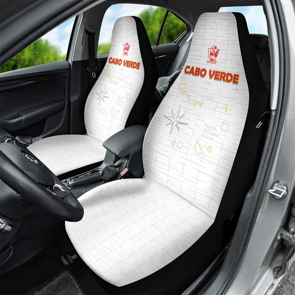 Cabo Verde Football Car Seat Cover Go Tubaroes Azuis Go - White - African Pride