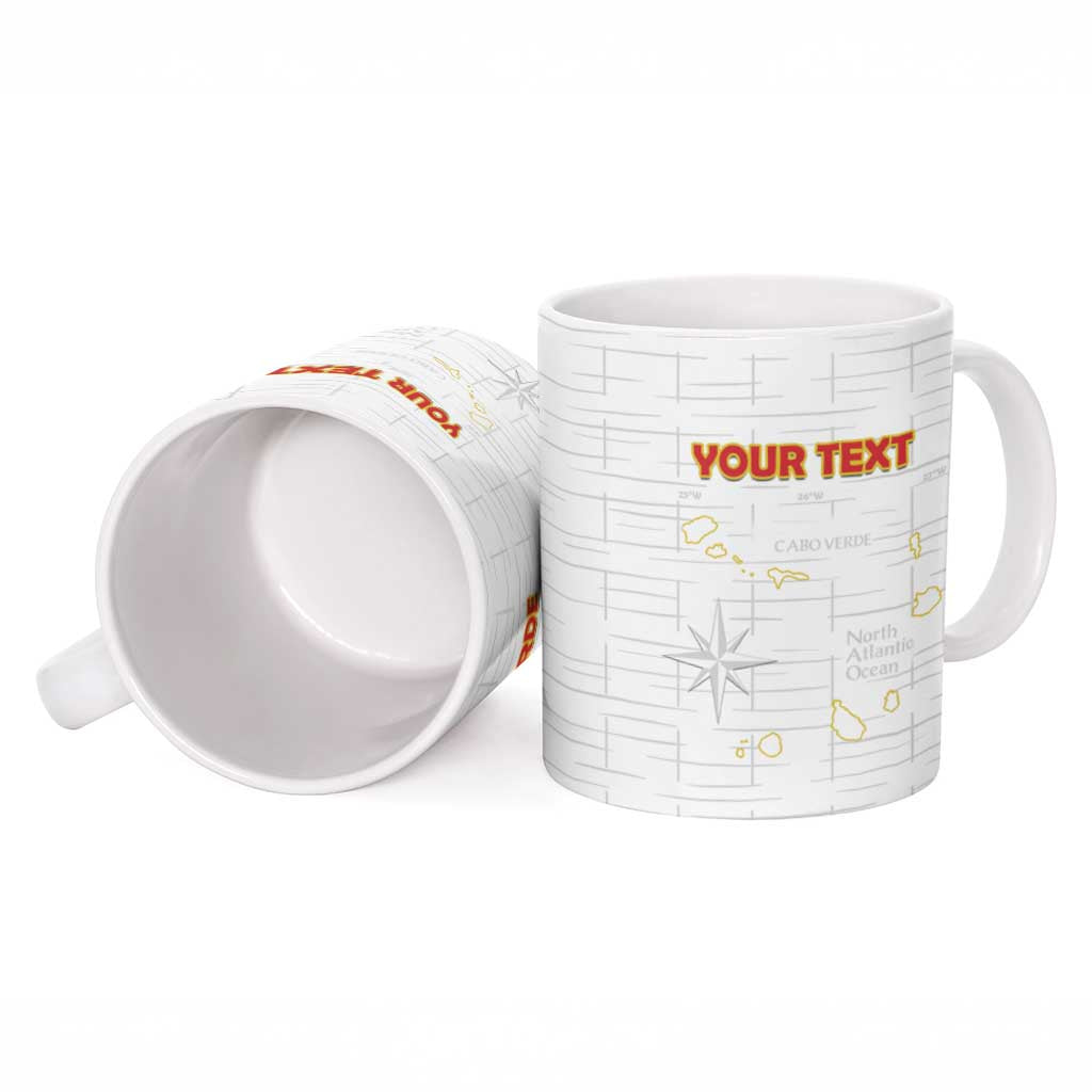 Custom Cape Verde Football Ceramic Mug Come On Tubaroes Azuis - White
