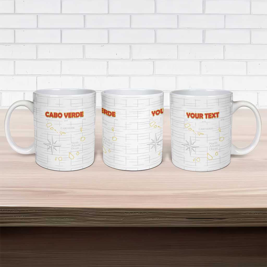Custom Cape Verde Football Ceramic Mug Come On Tubaroes Azuis - White
