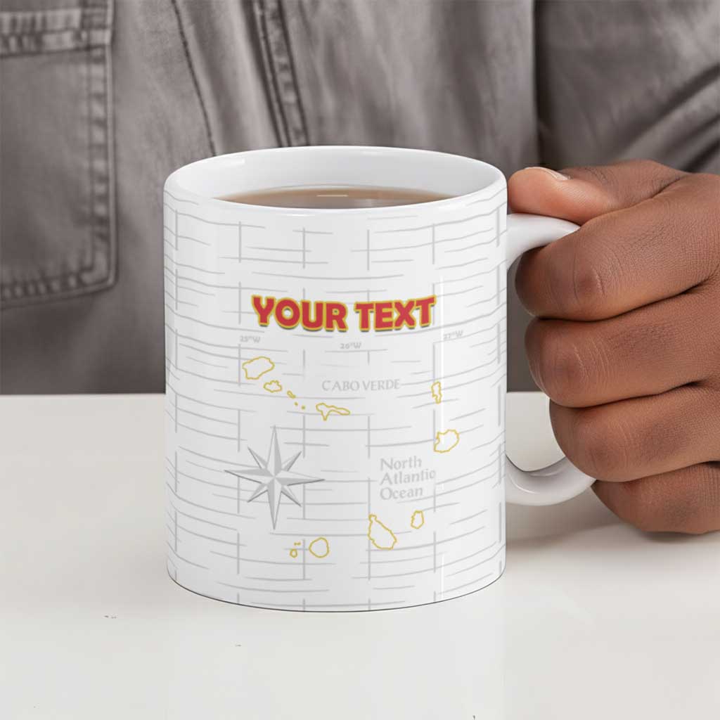 Custom Cape Verde Football Ceramic Mug Come On Tubaroes Azuis - White