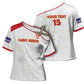 Custom Cape Verde Football Cross Shoulder Shirt Come On Tubaroes Azuis - White