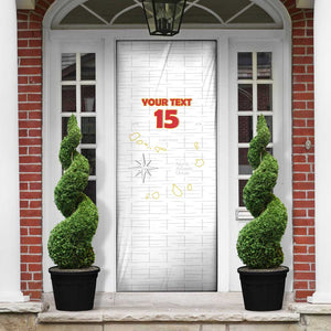 Custom Cape Verde Football Door Cover Come On Tubaroes Azuis - White