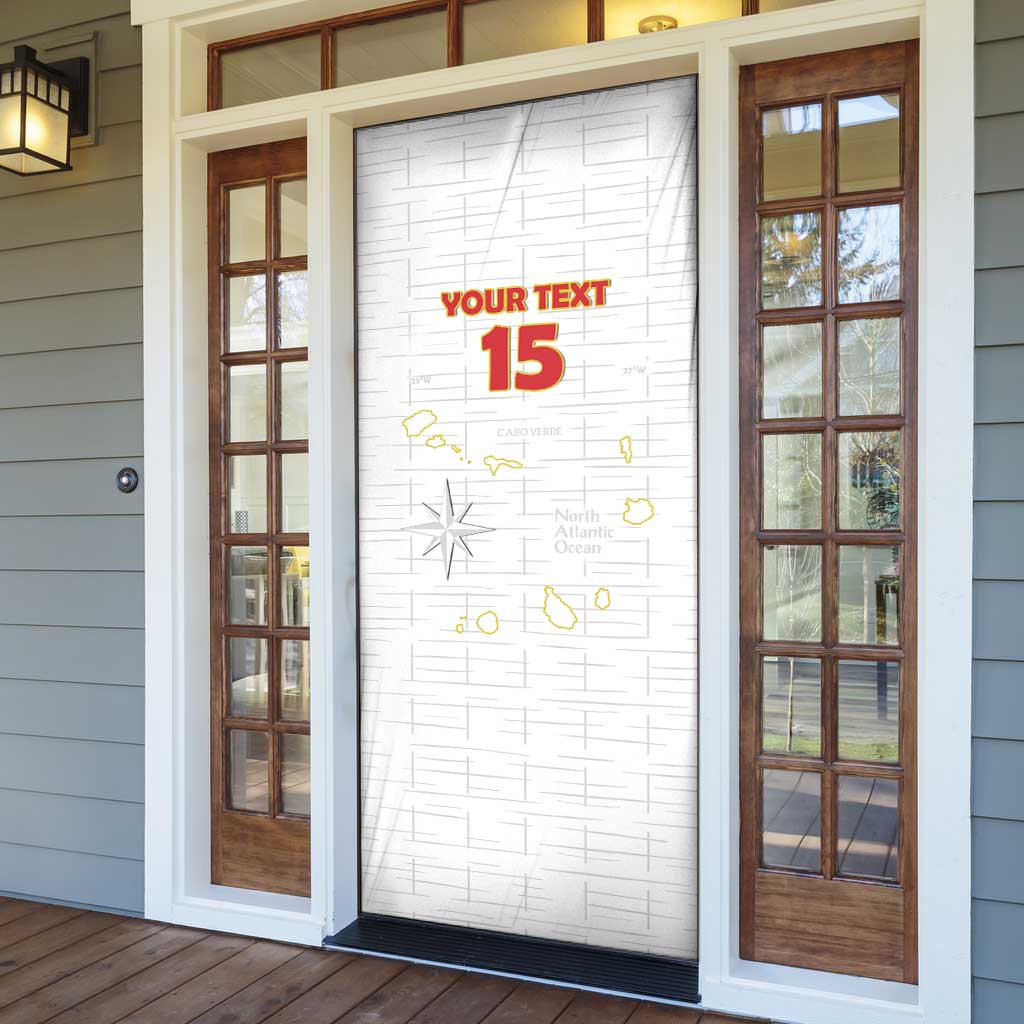 Custom Cape Verde Football Door Cover Come On Tubaroes Azuis - White