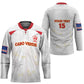 Custom Cape Verde Football Hockey Jersey Come On Tubaroes Azuis - White