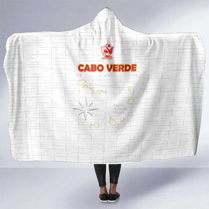 Cabo Verde Football Hooded Blanket Go Tubaroes Azuis Go - White - African Pride
