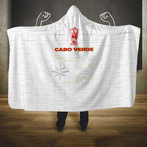 Cabo Verde Football Hooded Blanket Go Tubaroes Azuis Go - White - African Pride