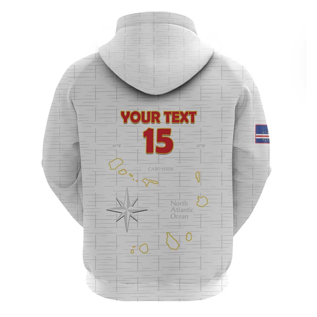 Custom Cabo Verde Football Hoodie Go Tubaroes Azuis Go - White - African Pride