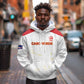 Custom Cabo Verde Football Hoodie Go Tubaroes Azuis Go - White - African Pride