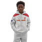 Custom Cabo Verde Football Kid Hoodie Go Tubaroes Azuis Go - White - African Pride