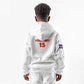 Custom Cabo Verde Football Kid Hoodie Go Tubaroes Azuis Go - White - African Pride