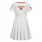Custom Cabo Verde Football Kid Short Sleeve Dress Go Tubaroes Azuis Go - White - African Pride