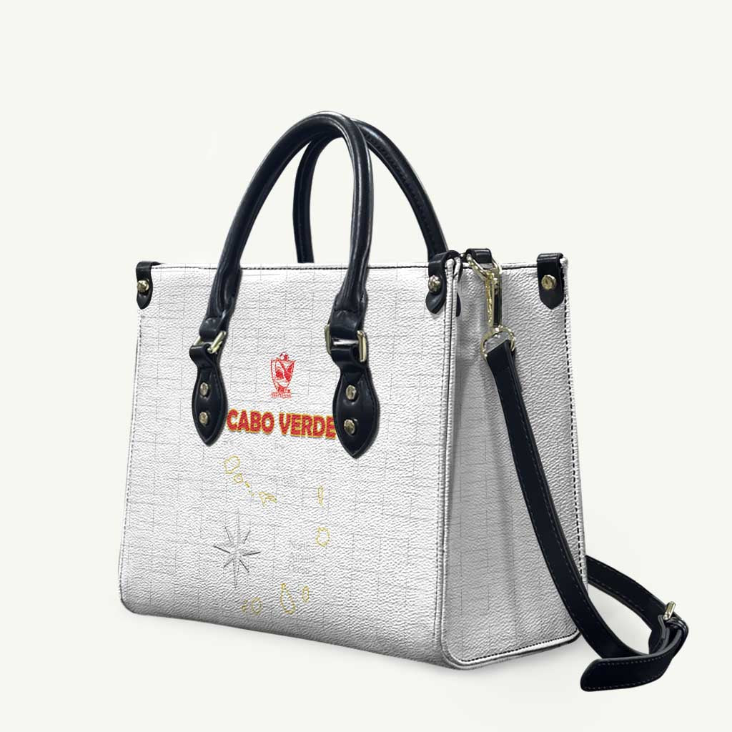 Cape Verde Football Leather Bag Come On Tubaroes Azuis - White