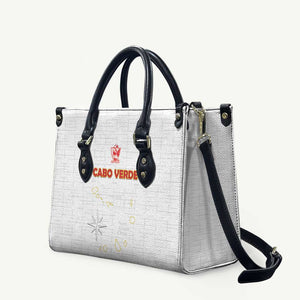 Cape Verde Football Leather Bag Come On Tubaroes Azuis - White