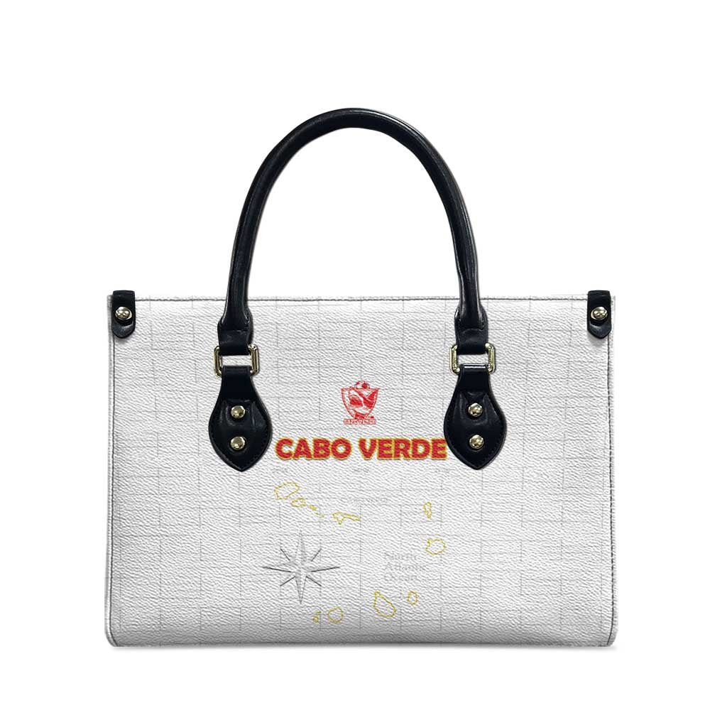 Cape Verde Football Leather Bag Come On Tubaroes Azuis - White