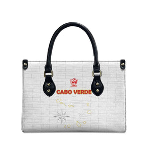 Cape Verde Football Leather Bag Come On Tubaroes Azuis - White