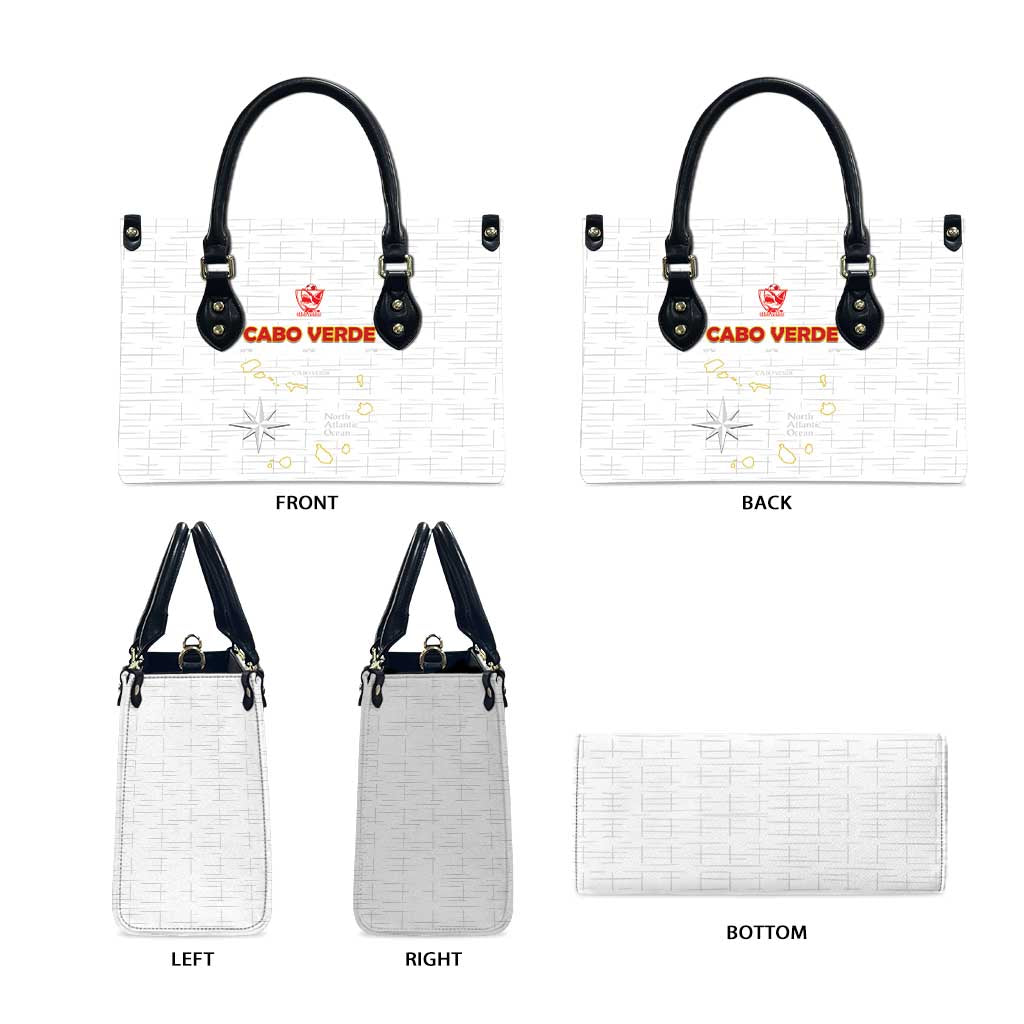 Cape Verde Football Leather Bag Come On Tubaroes Azuis - White