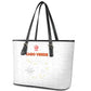 Cabo Verde Football Leather Tote Bag Go Tubaroes Azuis Go - White - African Pride