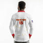 Custom Cabo Verde Football Long Sleeve Polo Shirt Go Tubaroes Azuis Go - White - African Pride
