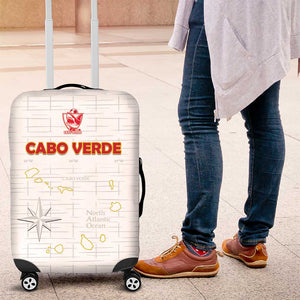 Cabo Verde Football Luggage Cover Go Tubaroes Azuis Go - White - African Pride