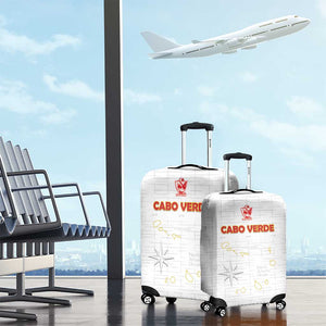 Cabo Verde Football Luggage Cover Go Tubaroes Azuis Go - White - African Pride