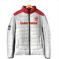 Custom Cape Verde Football Padded Jacket Come On Tubaroes Azuis - White