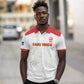Custom Cabo Verde Football Polo Shirt Go Tubaroes Azuis Go - White - African Pride
