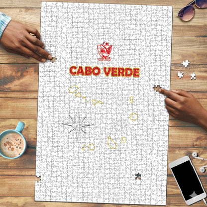 Cape Verde Football Puzzle Come On Tubaroes Azuis - White