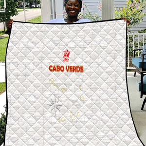 Cabo Verde Football Quilt Go Tubaroes Azuis Go - White - African Pride
