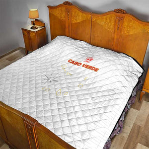 Cabo Verde Football Quilt Go Tubaroes Azuis Go - White - African Pride